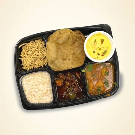 Aloo Sabzi Poori Raita Thali